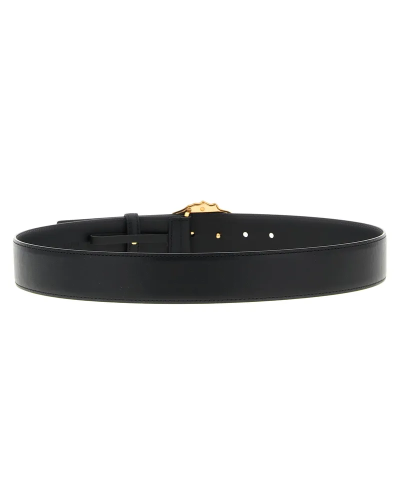Versace Gold Medusa Buckle Belt — Black Black