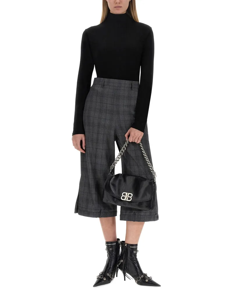 Balenciaga Deconstructed Wool Bermuda Shorts — Gray Gray