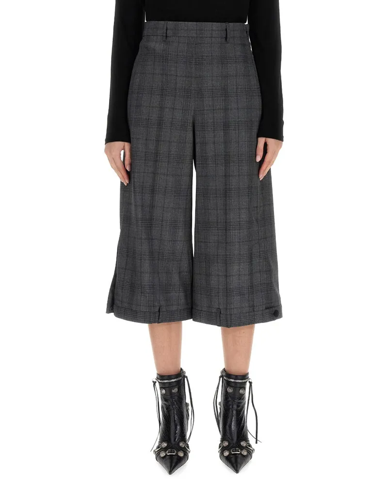 Balenciaga Deconstructed Wool Bermuda Shorts — Gray Gray
