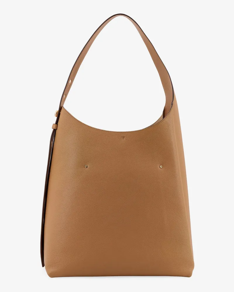 Tory Burch Women's Romy Hobo Leather Bag Beige Shoulder Beige