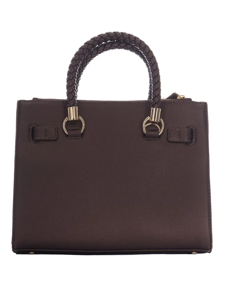 Liu Jo Women's Satchel Bag S Dark Brown Metallic Polyurethane Handbags Hand Brown