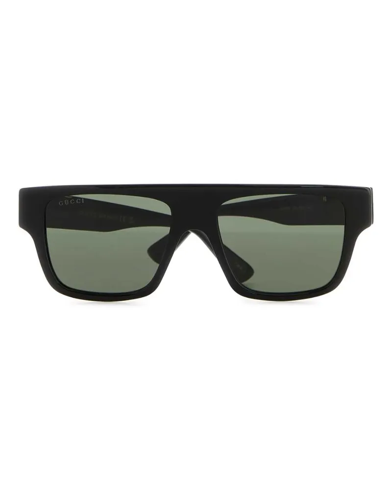 Gucci Men's Black Acetate Sunglasses Blackgrey Exterior: Occhiali Da Sole Black