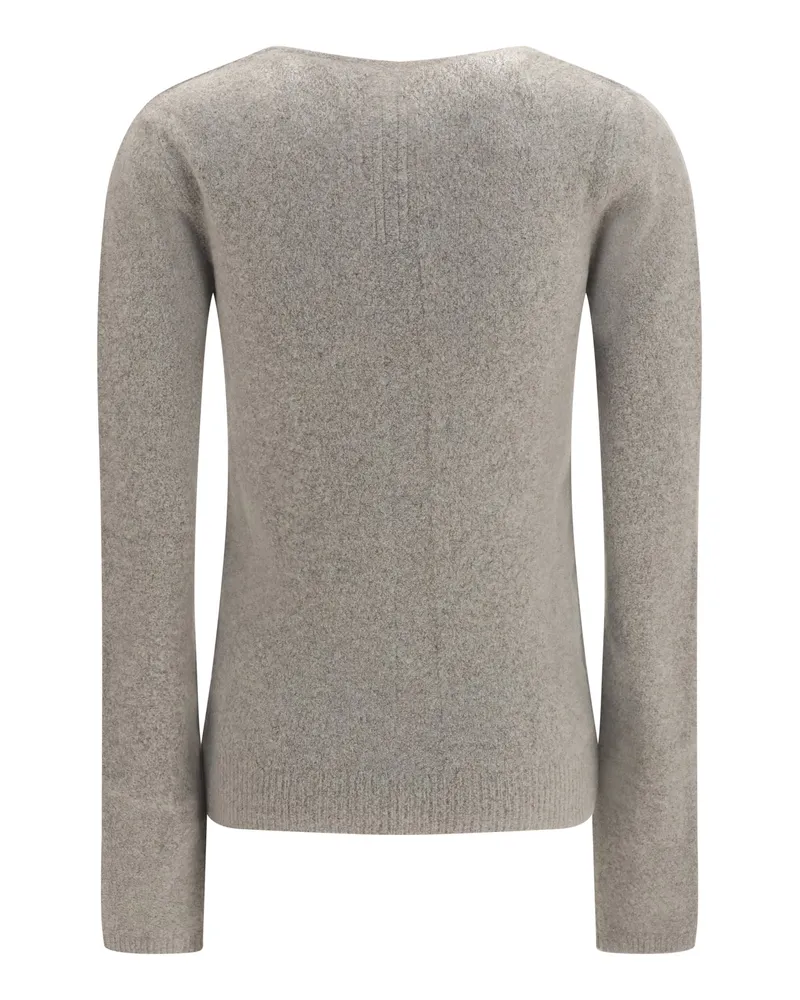 Rick Owens Women V-Neck Sweater Dust Dust