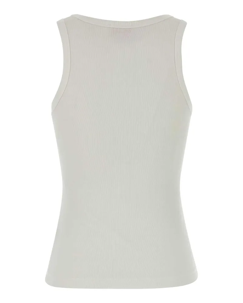 Diesel Women White Stretch Cotton T-Ank Tank Top 141 Exterior: Elastane Maglie Sweater White