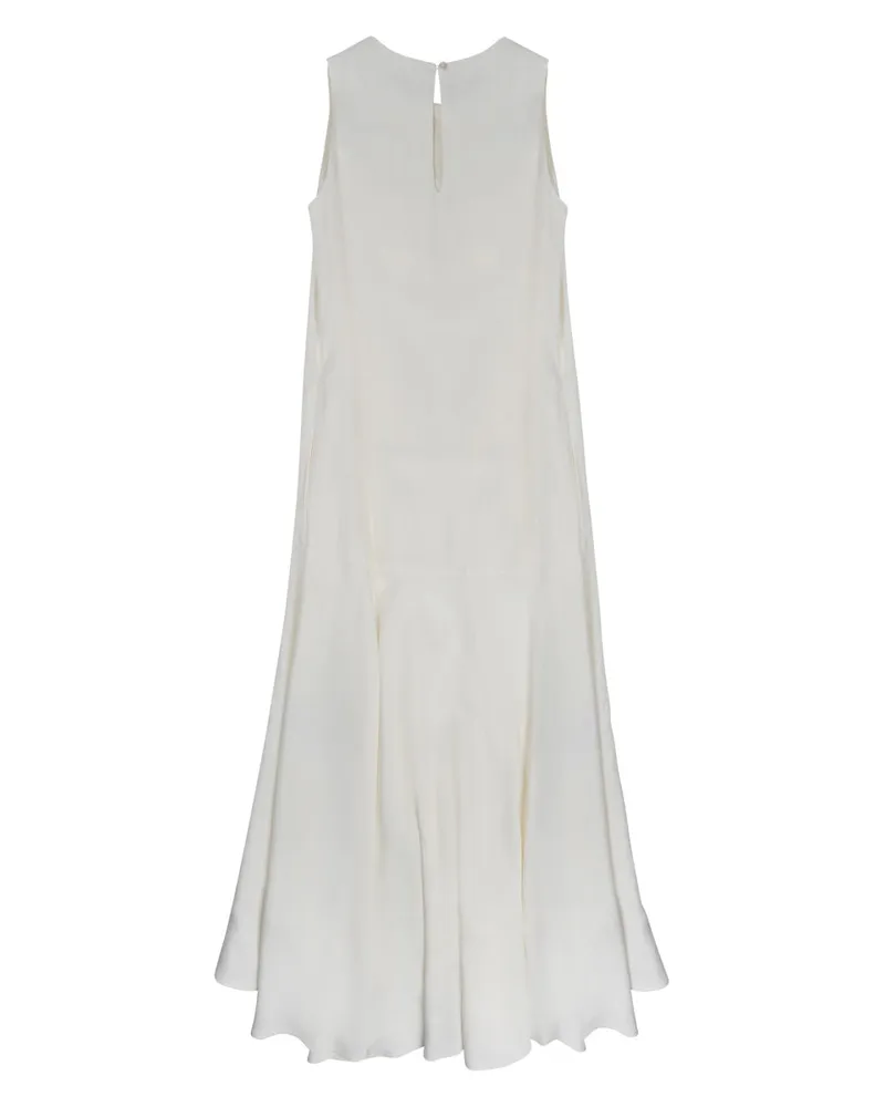 P.A.R.O.S.H. P.A.R.O H. Sleeveless Linen-Blend Dress — White White