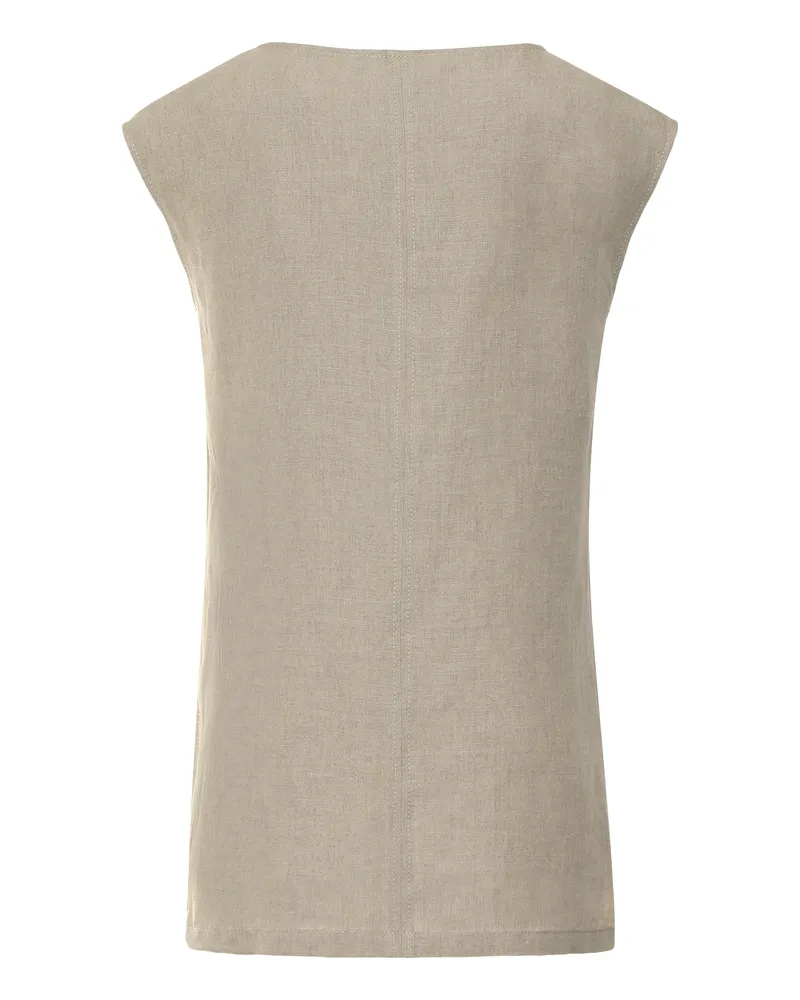 Max Mara Women's Blouse Colimbo Linen Beige Blouses Shirt Beige