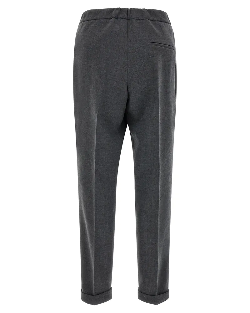 Alberto Biani Virgin Wool Blend Trousers — Gray Gray