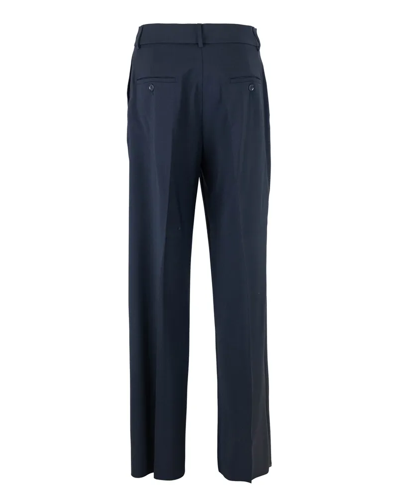 Max Mara Women's Trousers Visivo Blue Navy