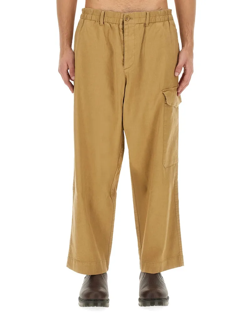 YMC Military Linen Blend Trousers — Beige Beige