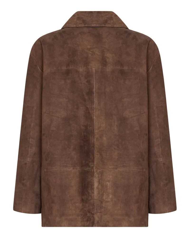 Max Mara Suede Lambskin Jacket — Gold Gold
