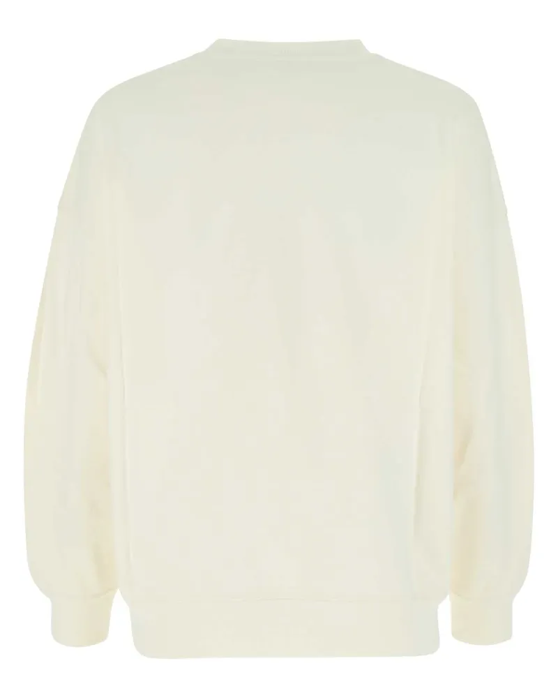 Alexander McQueen Women's Ivory Cotton Oversize Sweatshirt 0954 Exterior: Felpe Sweater Ivory