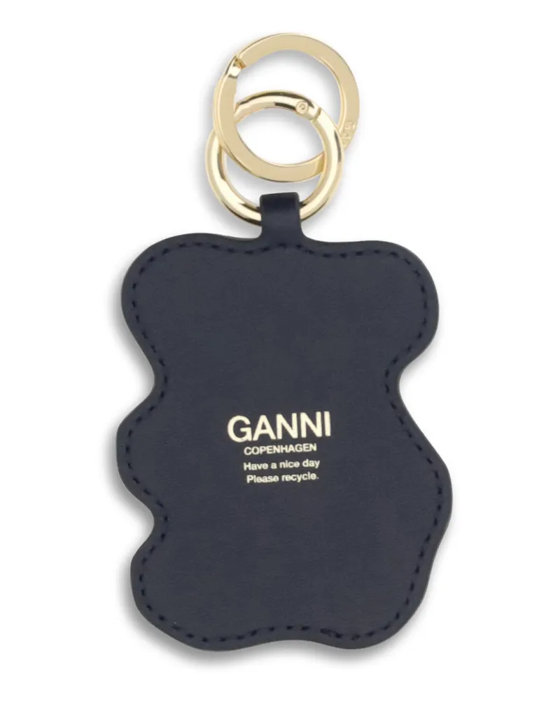 Ganni Women's Teddy Bear Keyring Black-Iris Keyrings E Chains Black/iris Black
