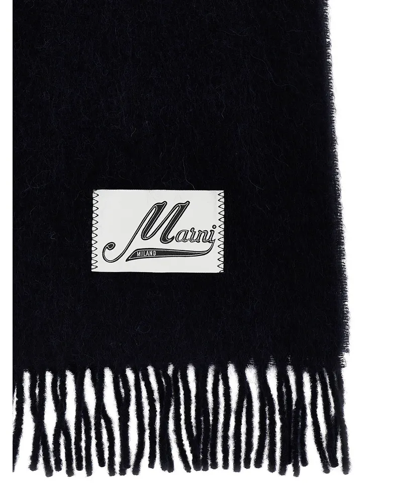 Marni Men's Blue Wool Scarf Blue