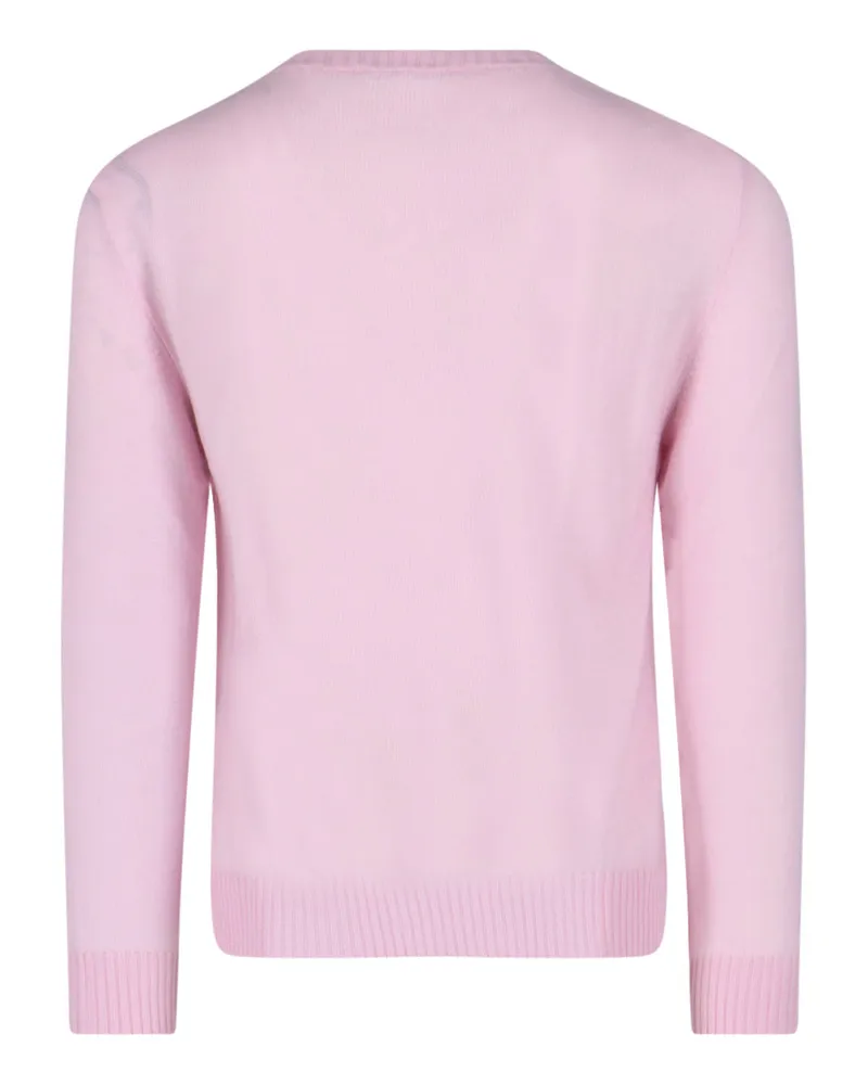 Jil Sander Men's Sweaters Pink Virgin Wool Pink