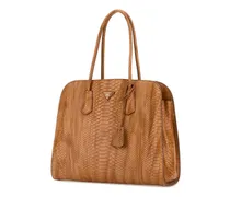 Women's Orange Leather Shopping Bag Naturale Borse A Mano