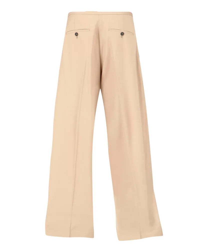 Róhe Women's Trousers Beige Virgin Wool Beige