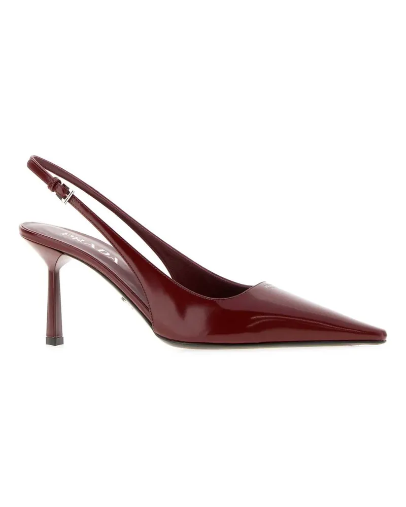 Prada Women's Tyrian Purple Leather Pumps Porpora Scarpe Con Tacco High Heel Shoes Purple