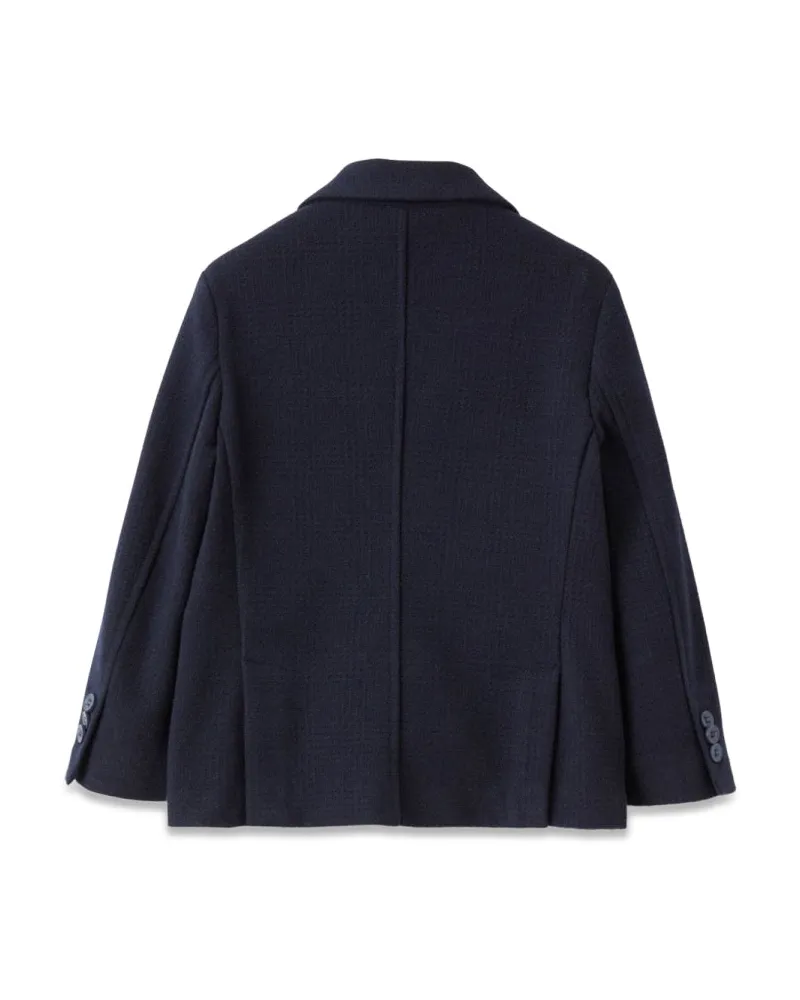 Il Gufo Stretch-Blend Tailored Blazer — Blue Blue