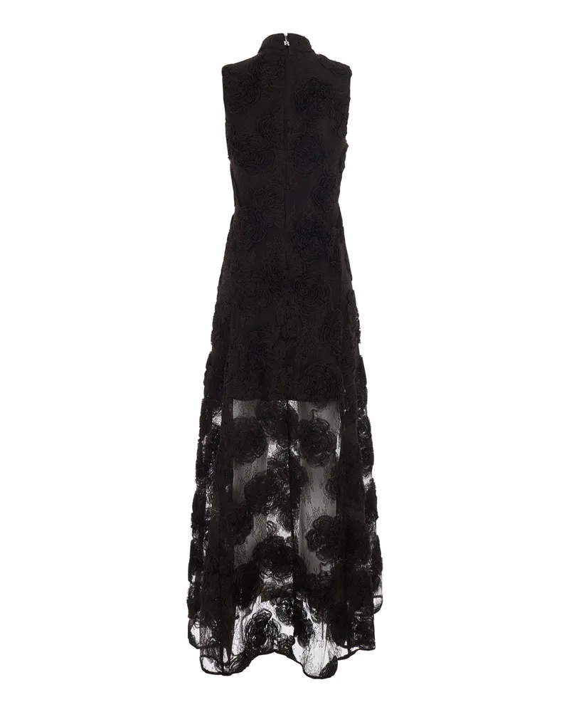 ROTATE Birger Christensen Women's Long Sleeveless Dress Brown Polyamide Black