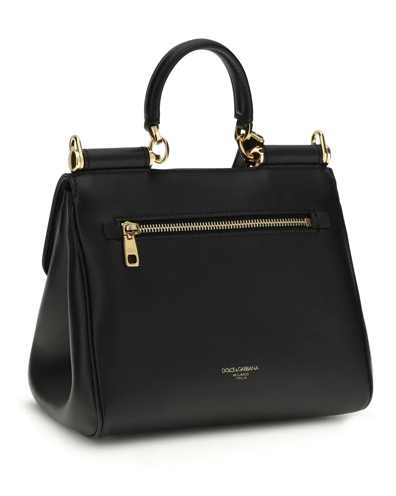 Dolce & Gabbana Women's Shoulder Bag My Sicily Black Leather Calf Black