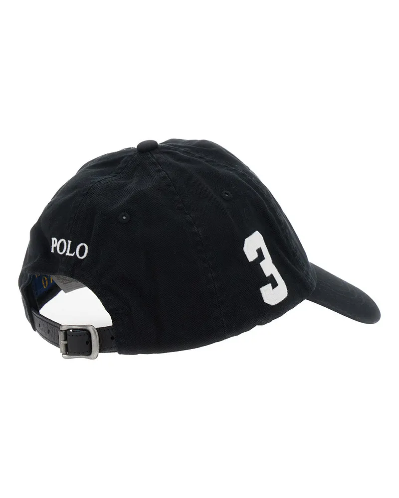 Ralph Lauren Men's Baseball Cap Black Cotton Hat Black