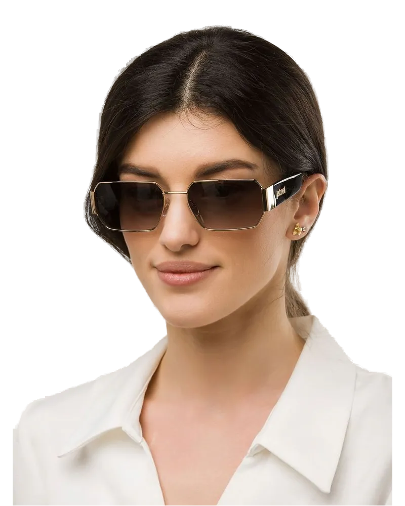 Just Cavalli Unisex Sunglasses Shiny Rose Gold Stainless Steel Eyewear Rose