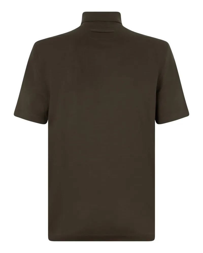 Ermenegildo Zegna Cotton Polo Shirt — Brown Brown
