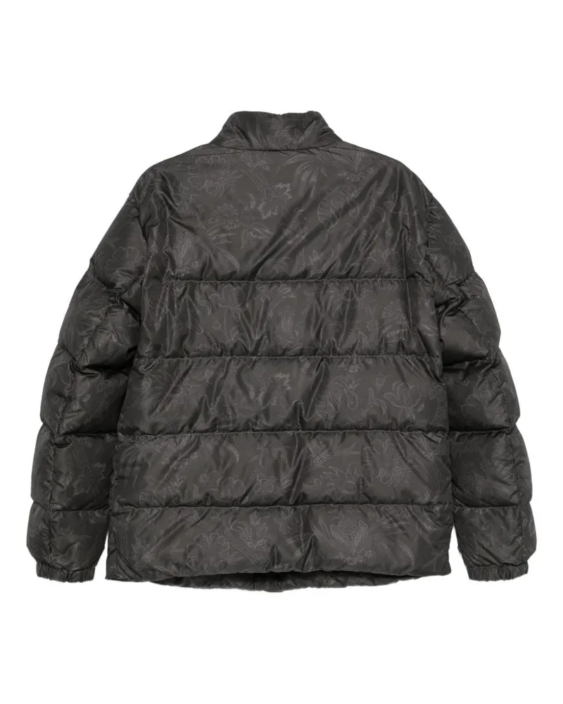 Etro Paisley Quilted Down Jacket — Black Black