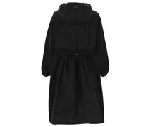 Polyester Long Parka Parka — Black