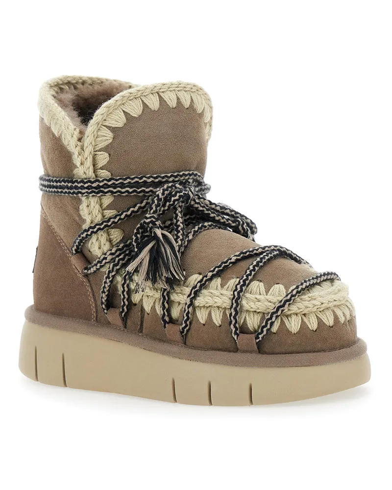 Mou Women's Ankle Boots Grey Leather Sheep Gray