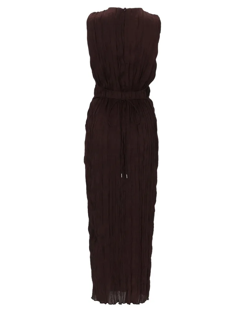 STAUD Mizu Dress — Brown Brown