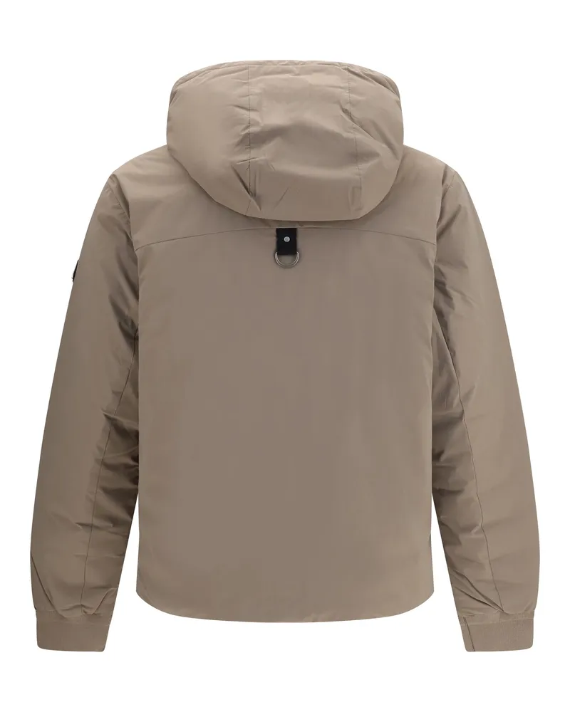 Moose Knuckles Men's Hooded Down Jacket Ashen Gray