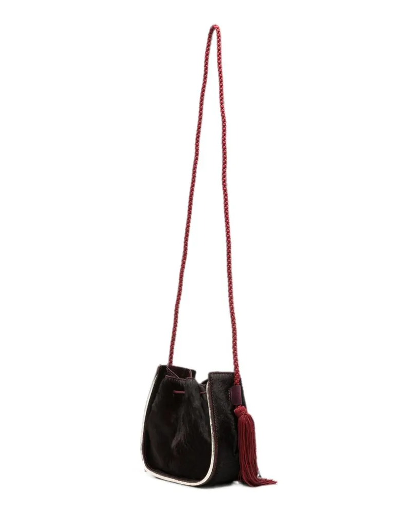 forte_forte Pepita Bucket Bag — Burgundy Burgundy