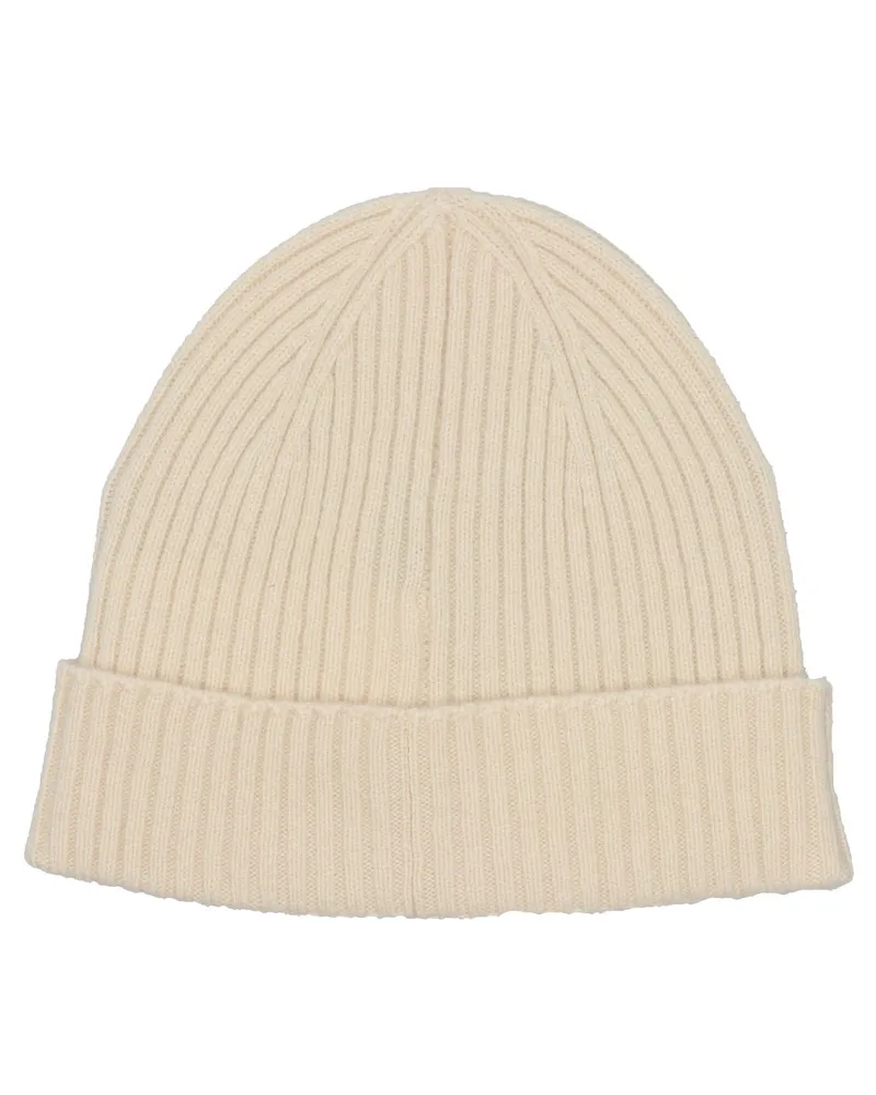 Brioni Cashmere Fisherman's Rib Beanie — Cream Cream