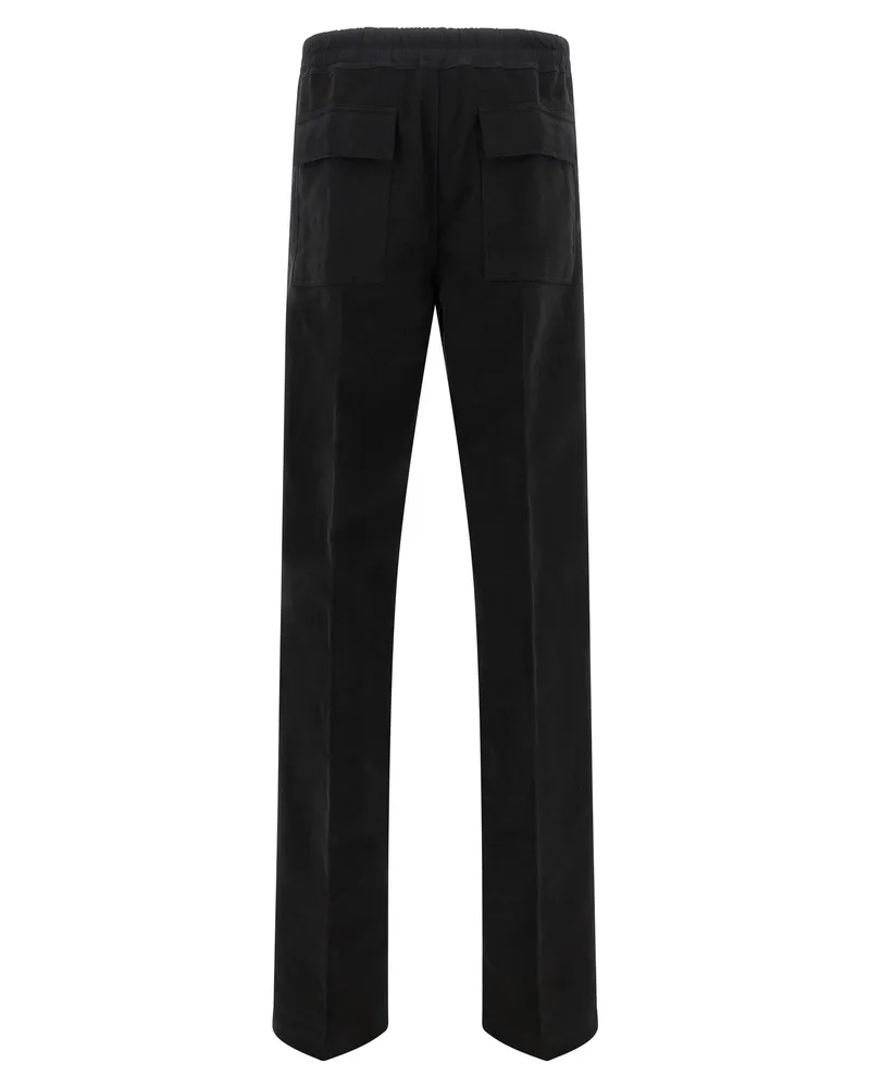 Rick Owens Men's Black Cotton Casual Pants Black