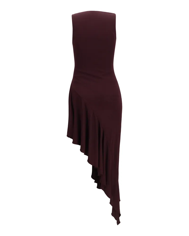 Alaïa Women's Jersey Dress Burgundy Viscose Burgundy