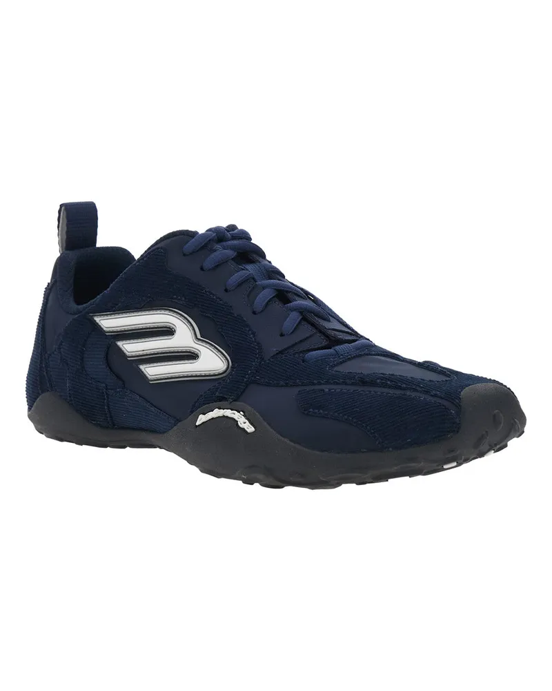 Balenciaga Men's Sneakers Monday Ultra Blue Polyester Trainers Navy