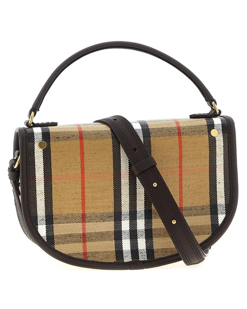 Burberry Highlands Fabric Shoulder Bag — Black Black