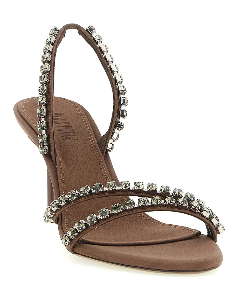 Paris Texas Crystal-Embellished Slingback Heel — taupe Taupe