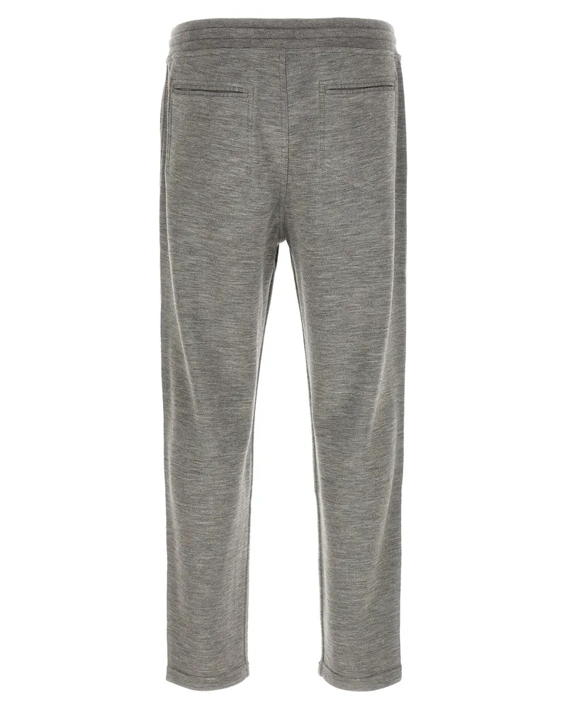 Brunello Cucinelli Cashmere and Silk Mélange Joggers — Grey Grey