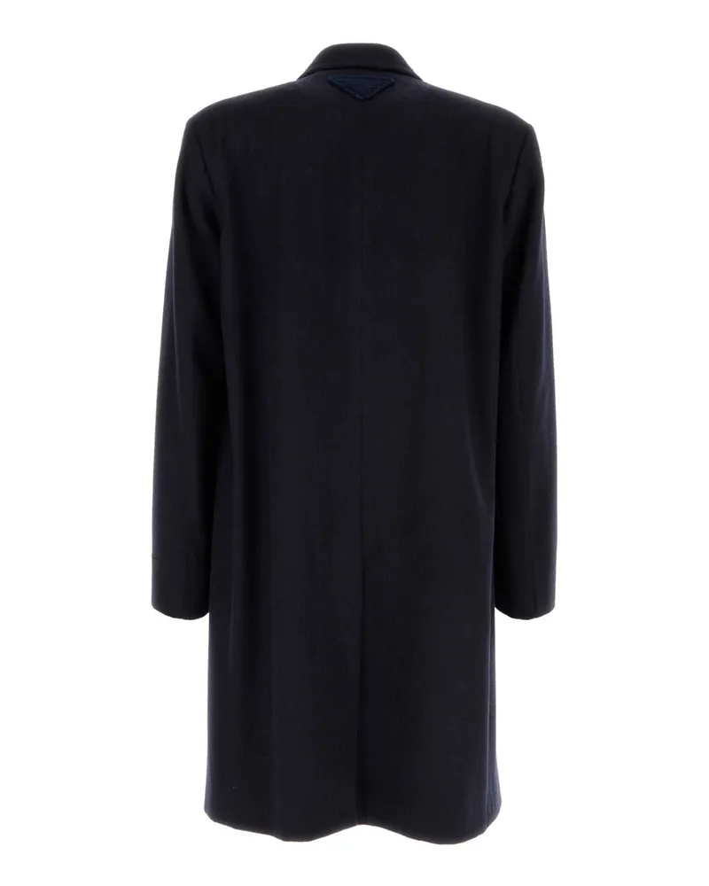 Prada Men's Midnight Blue Wool Coat Bleu Cappotti Navy