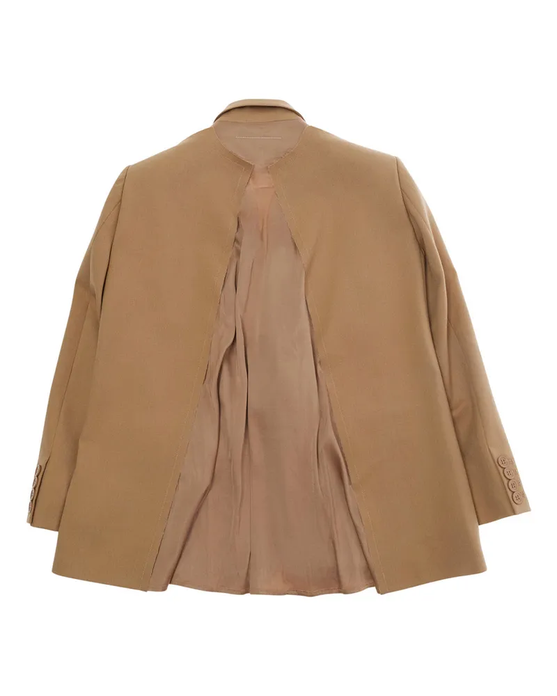 Maison Margiela Boys' Jacket Brown Wool Blazers Brown