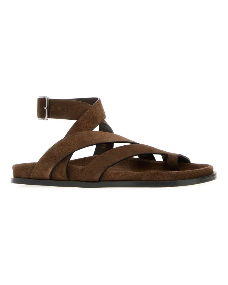 Alohas Suede Sandals — Brown Brown