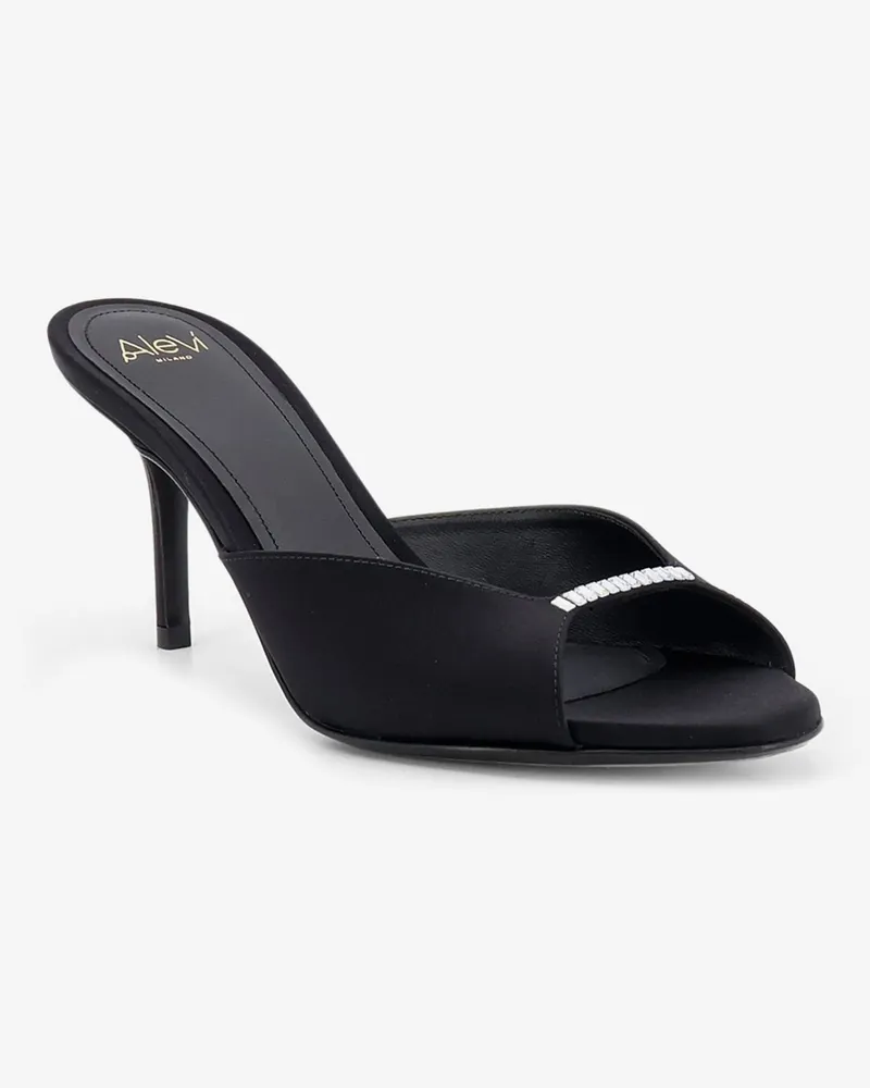 Alevì Women's Satin Sandals Luana Black Satin-Leather Satin/leather Black