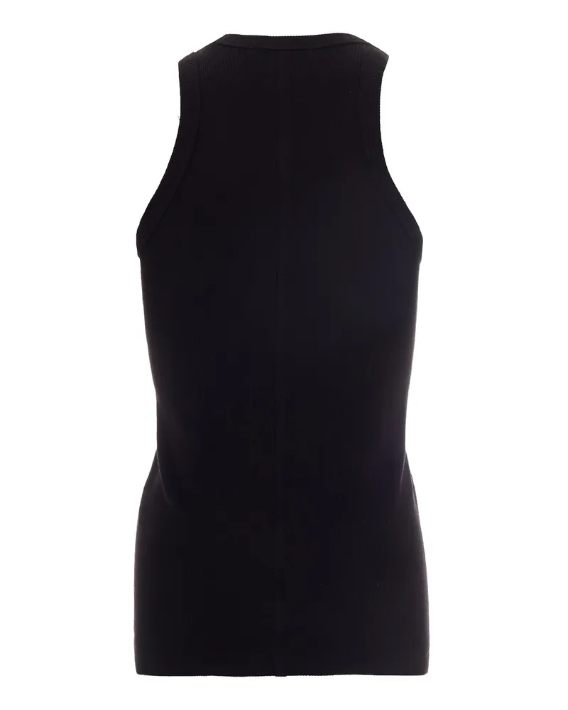 Lacoste Women's Tank Top Slim Black Cotton T-Shirts & Jerseys Black