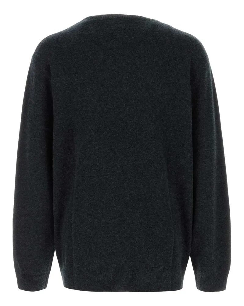 Le Kasha 1918 Men's Graphite Cashmere Colmar Sweater Terre Exterior: Organic Maglieria Gray