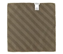 Geometric Silk Pocket Square — Beige