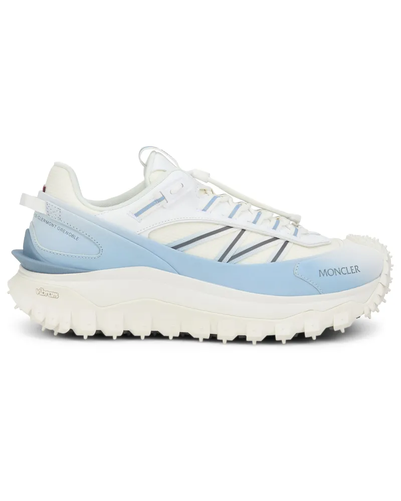 Moncler Men's Low-Top Sneakers Trailgrip Light Blue Calfskin Trainers Blue