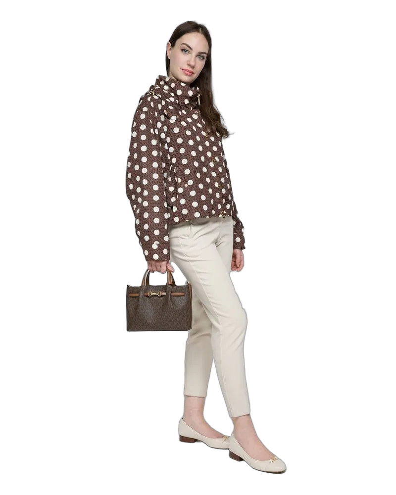 Michael Kors Women's Satchel Brown Coated Canvas Satchel-bags Brown