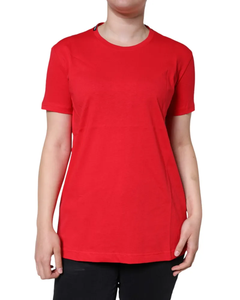 Dolce & Gabbana Women's Cotton Crew Neck T-Shirt Red Red